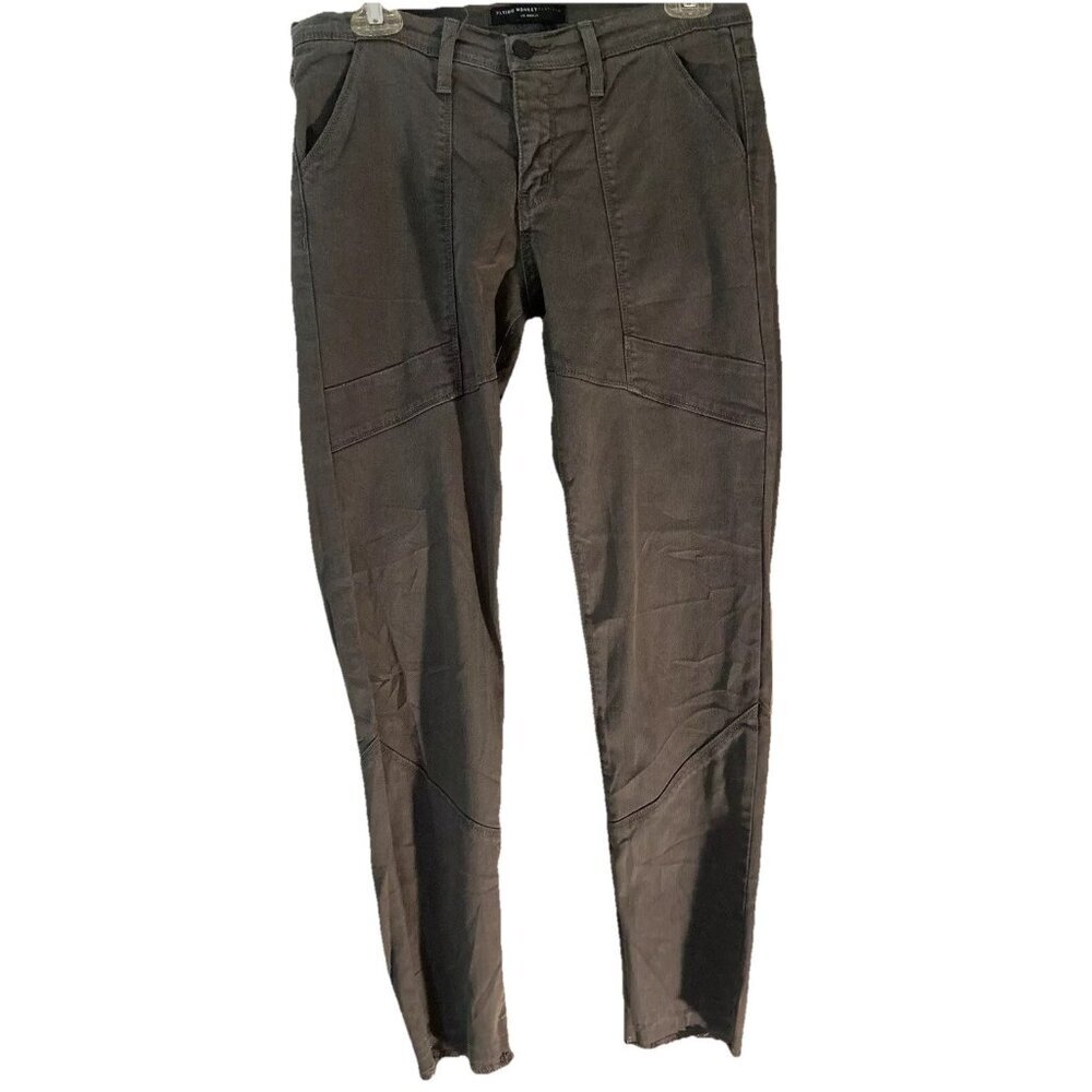 Flying Monkey Pants Women's SZ 29 Dark Gray Stretch Cotton Skinny Leg